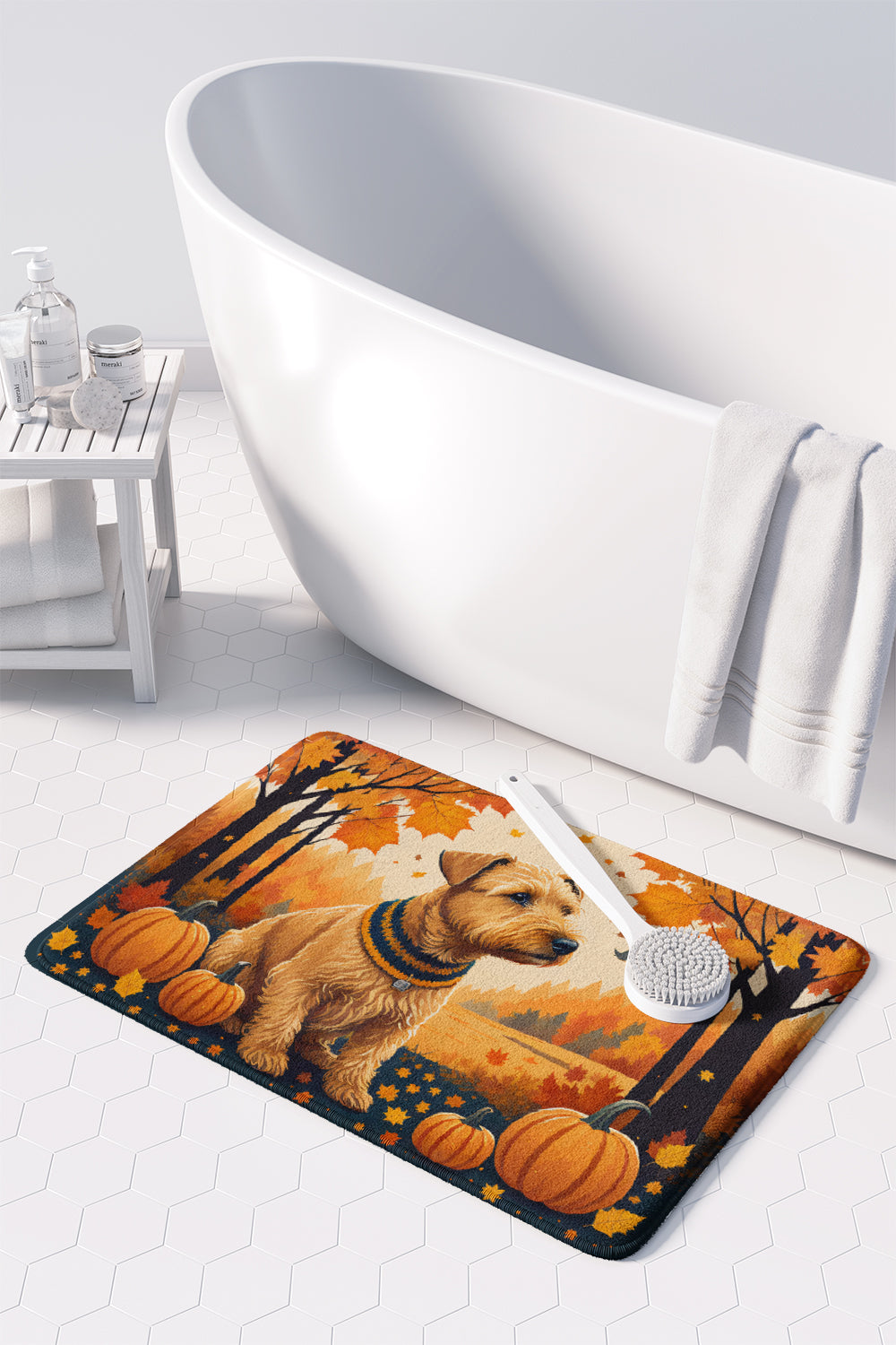 Lakeland Terrier Fall Memory Foam Kitchen Mat