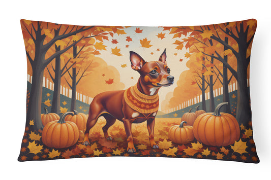 Buy this Red Miniature Pinscher Fall Throw Pillow