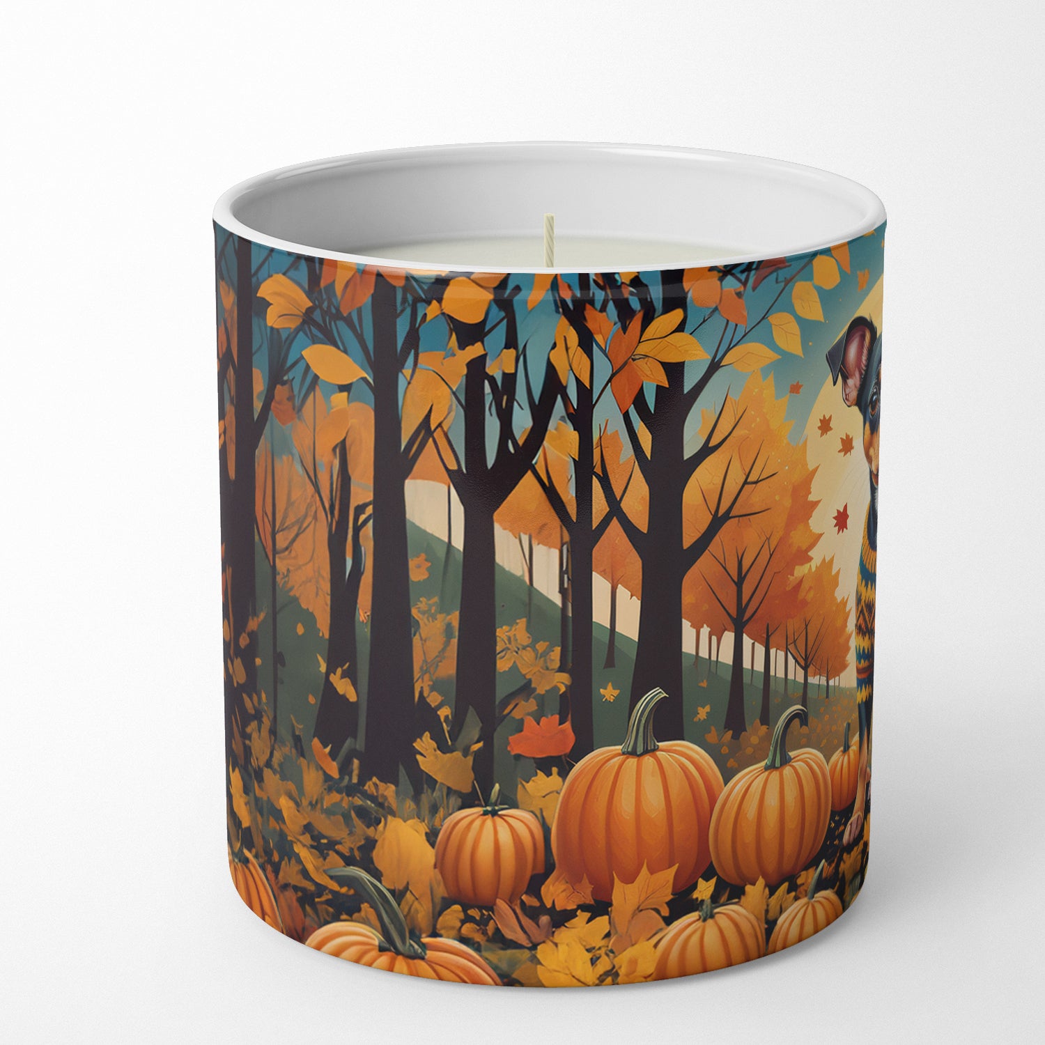 Buy this Miniature Pinscher Fall Decorative Soy Candle