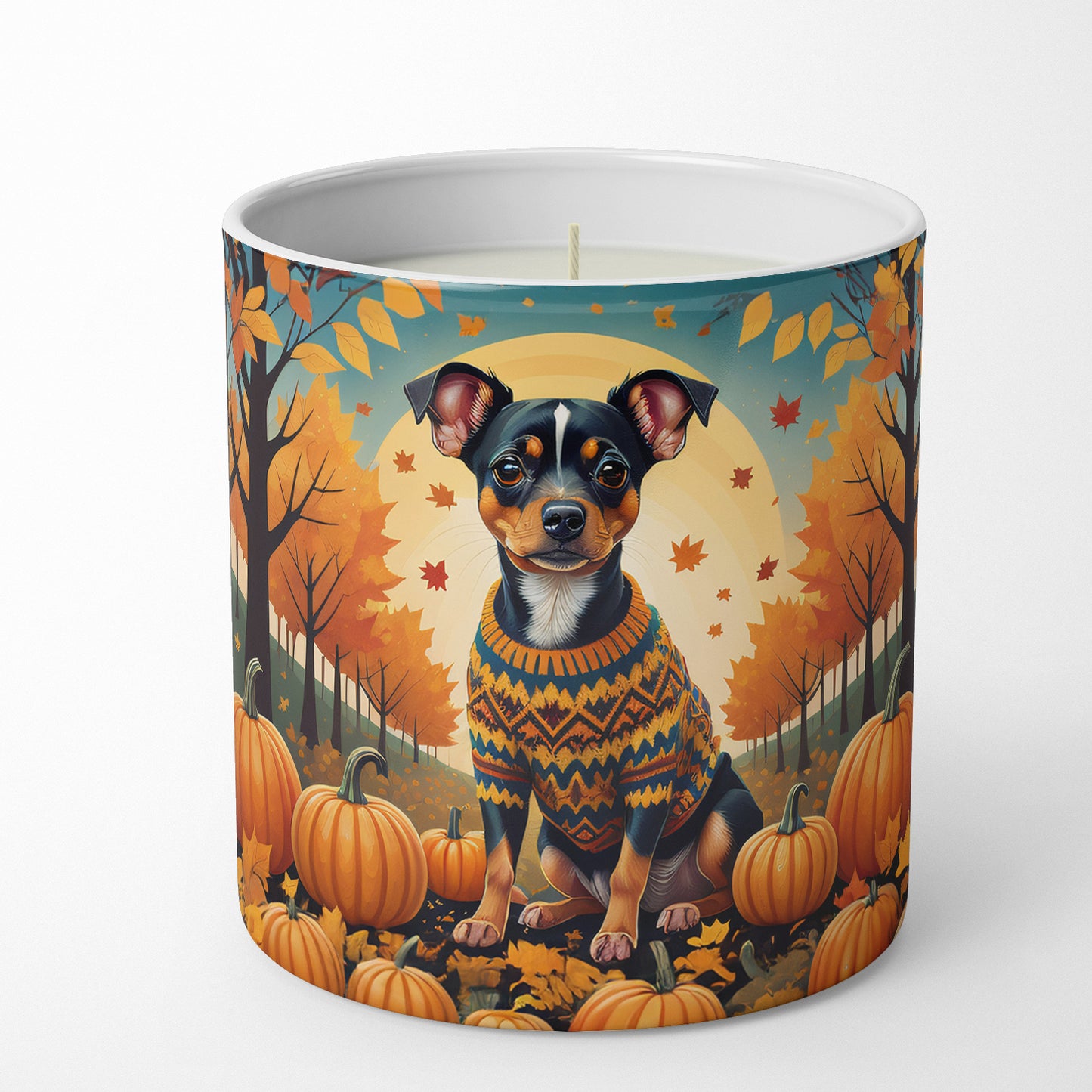 Miniature Pinscher Fall Decorative Soy Candle
