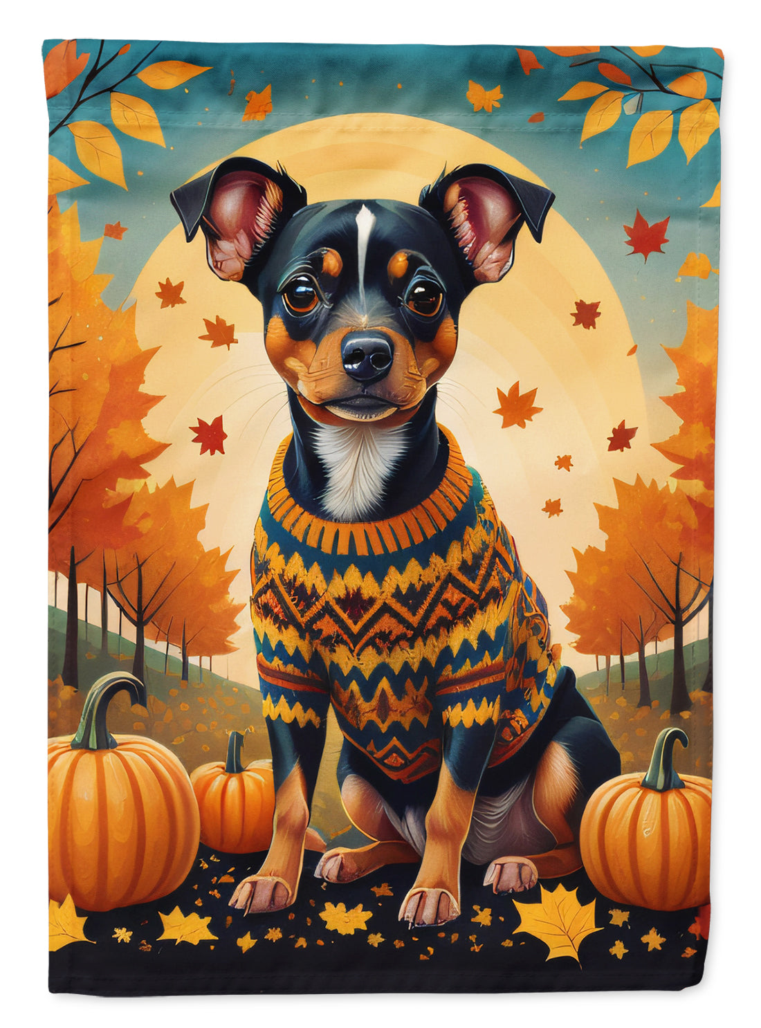 Buy this Miniature Pinscher Fall House Flag