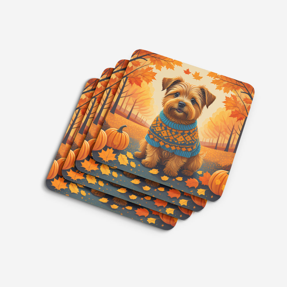 Norfolk Terrier Fall Foam Coasters