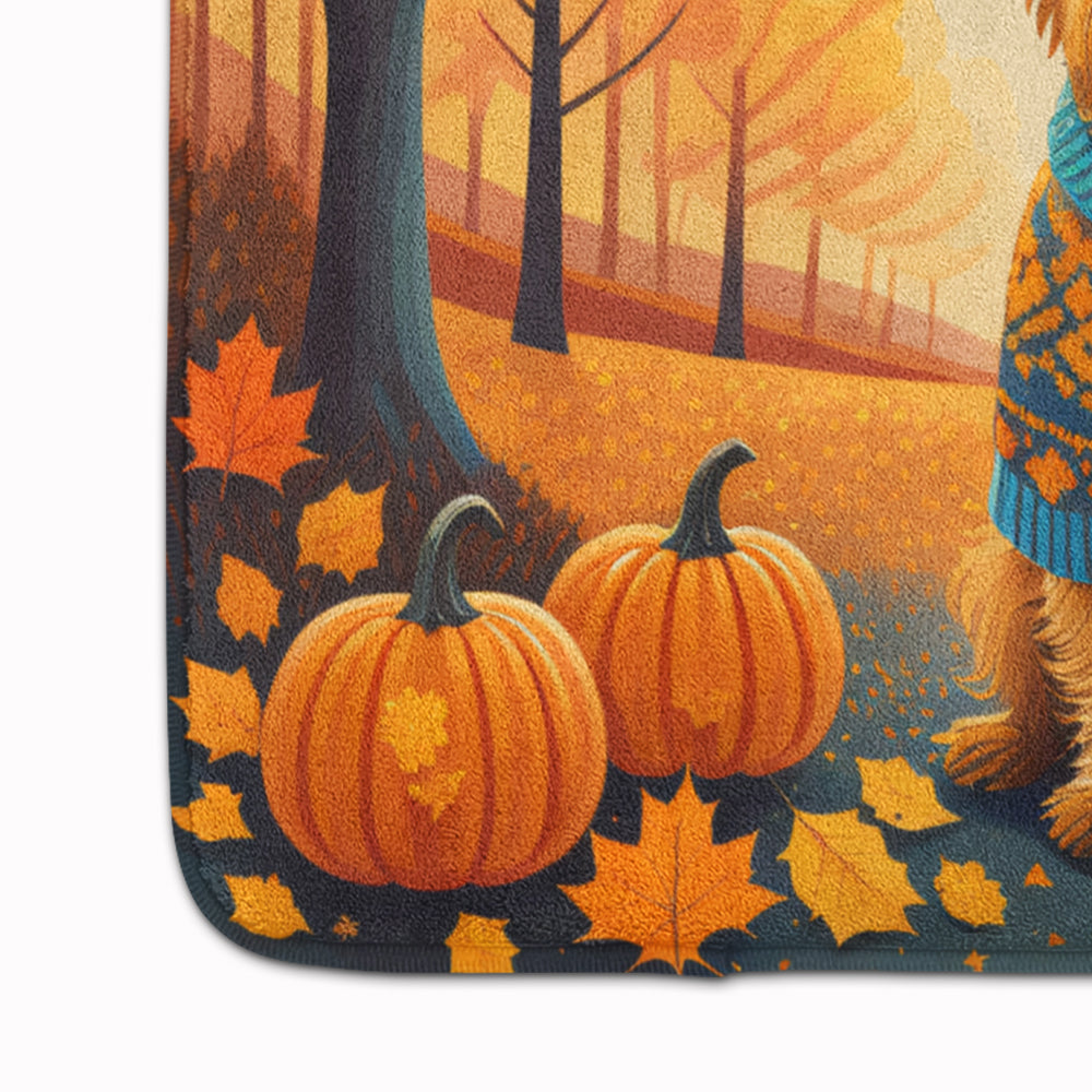 Norfolk Terrier Fall Memory Foam Kitchen Mat