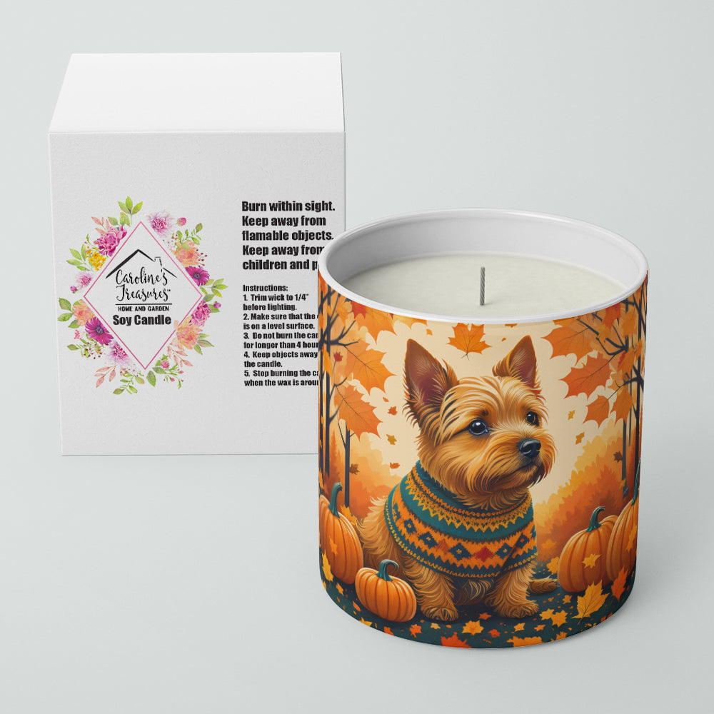 Norwich Terrier Fall Decorative Soy Candle