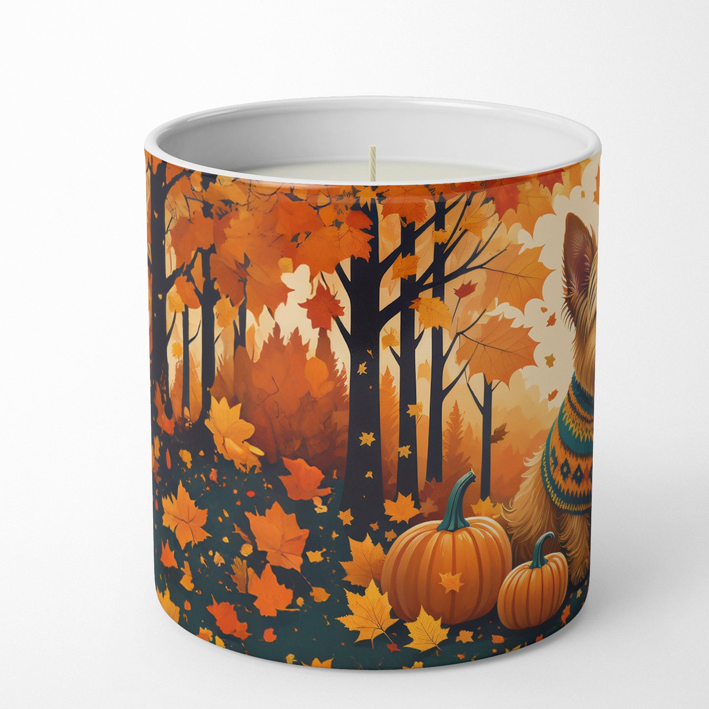 Buy this Norwich Terrier Fall Decorative Soy Candle