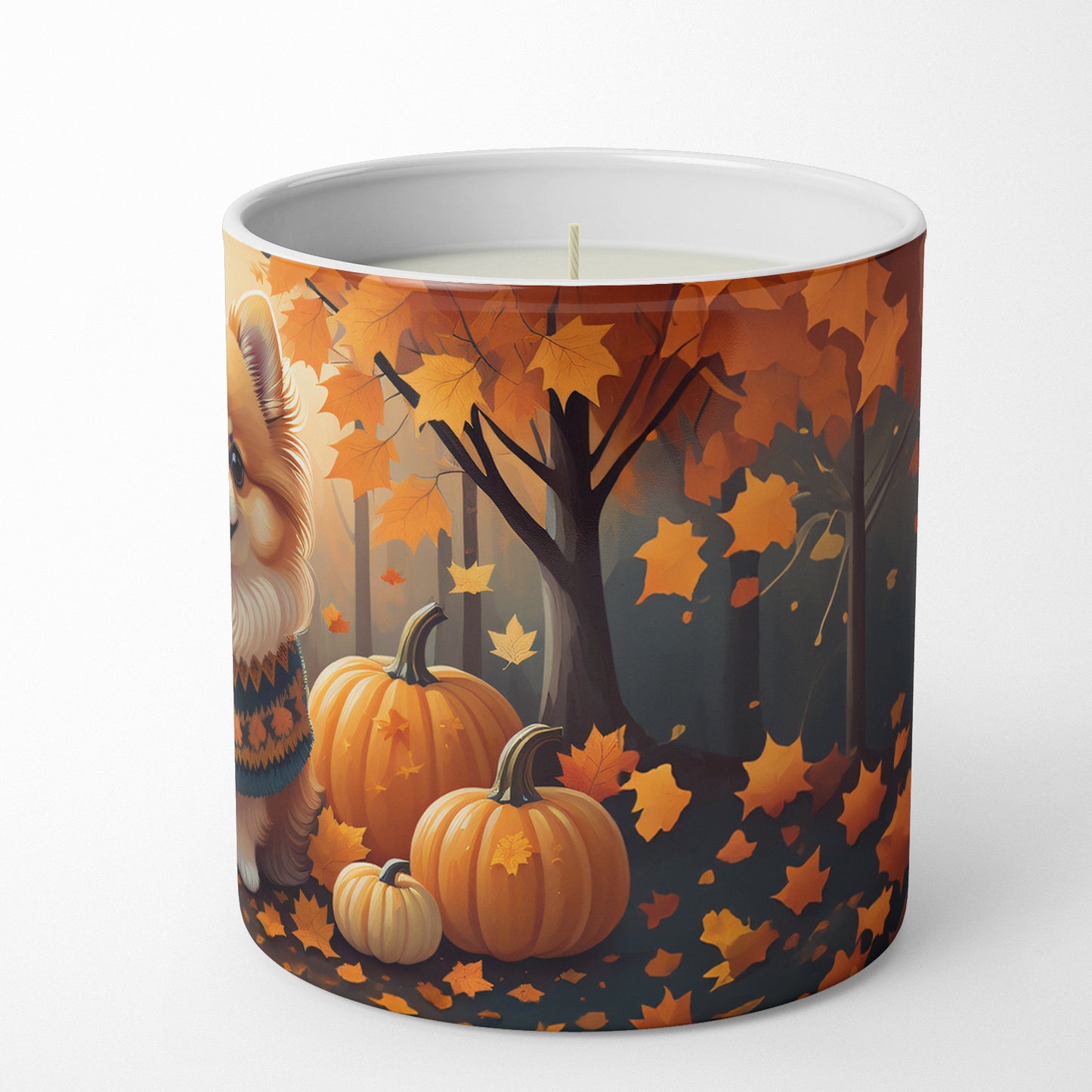 Pomeranian Fall Decorative Soy Candle