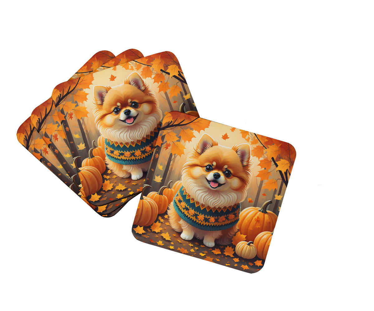 Buy this Pomeranian Fall Foam Coasters