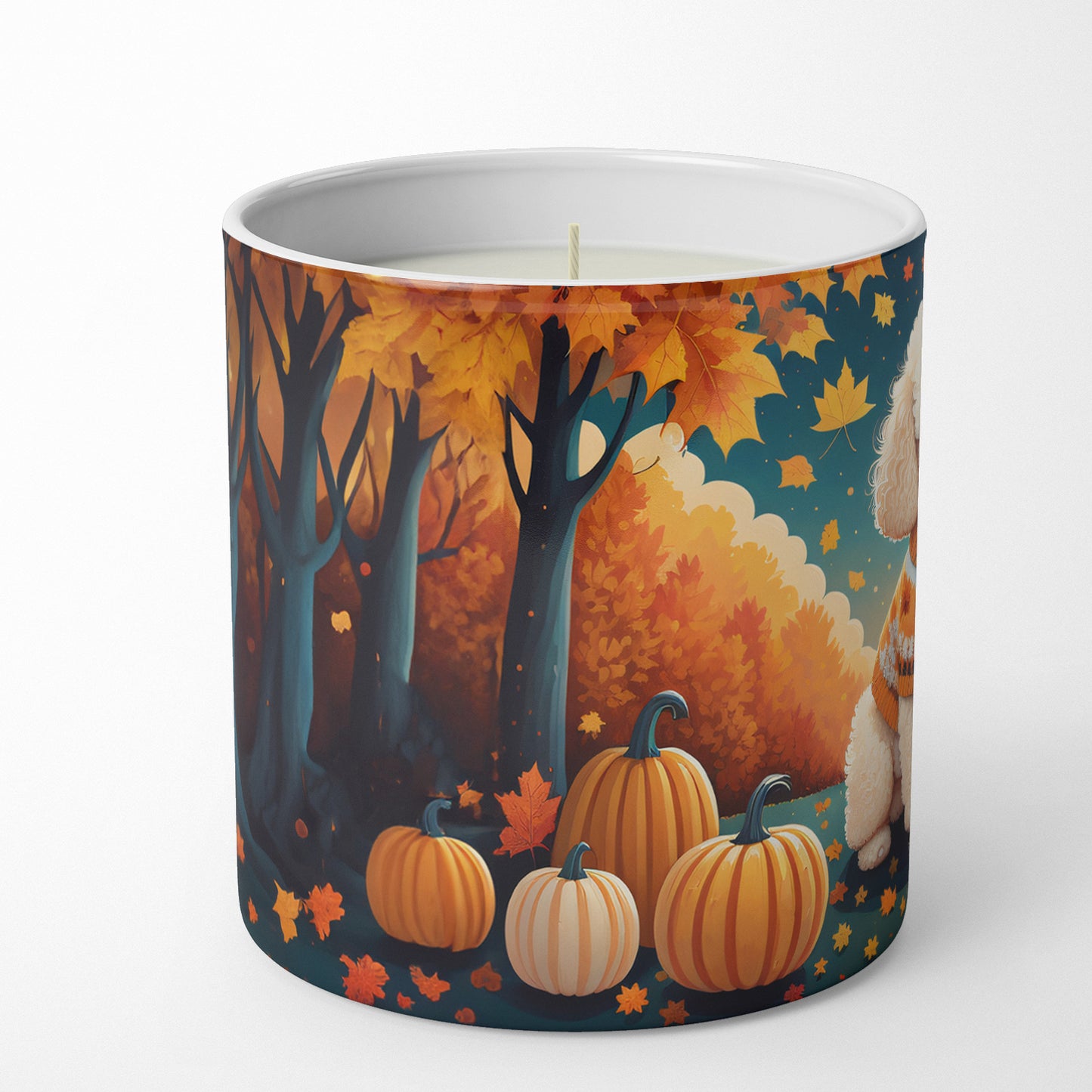 Buy this Poodle Fall Decorative Soy Candle