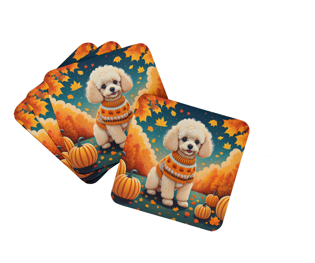 Buy this Poodle Fall Foam Coasters