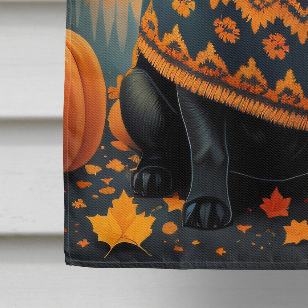 Black Pug Fall House Flag