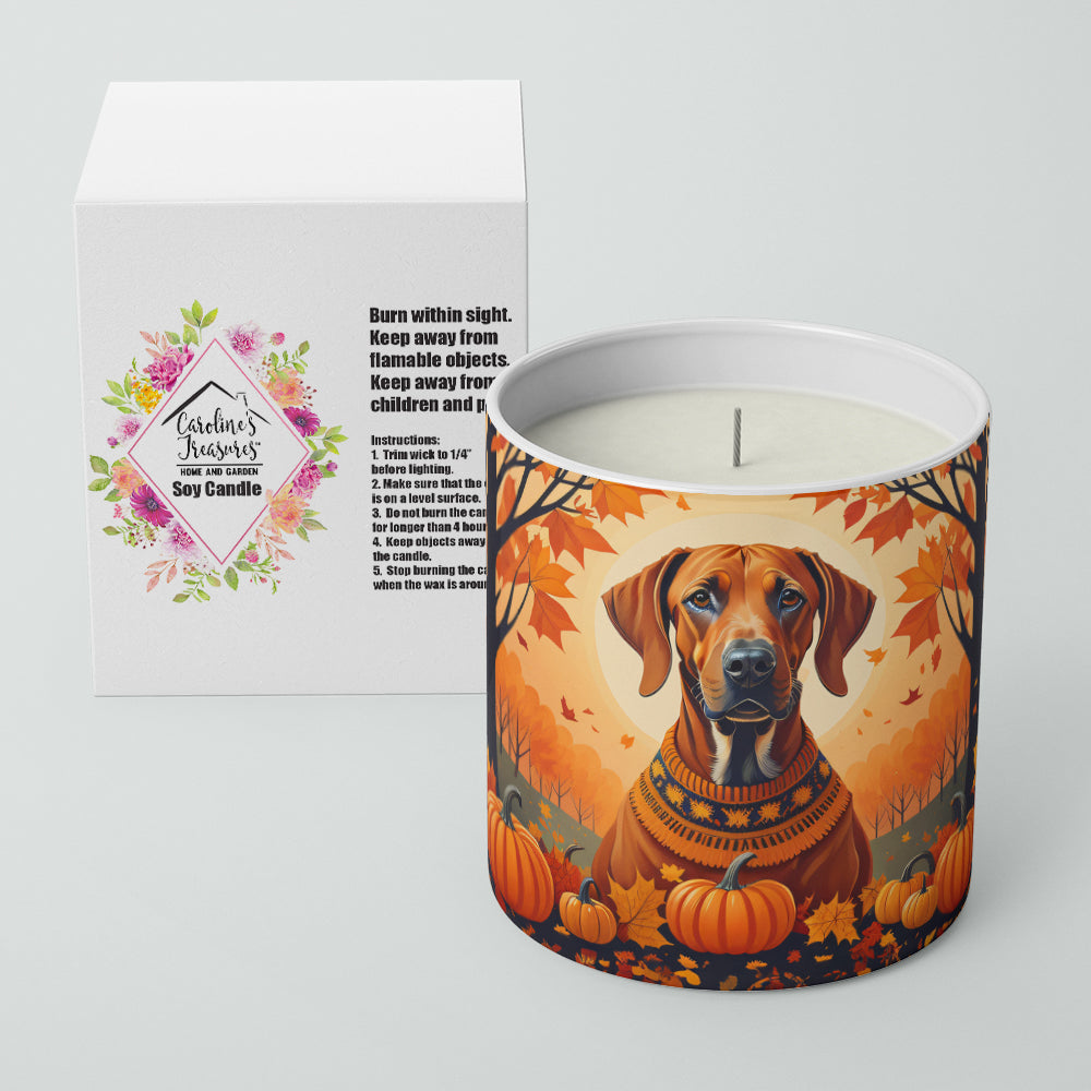 Rhodesian Ridgeback Fall Decorative Soy Candle