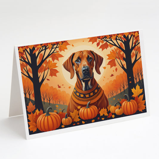 Buy this Rhodesian Ridgeback Fall Greeting Cards and Envelopes Pack of 8