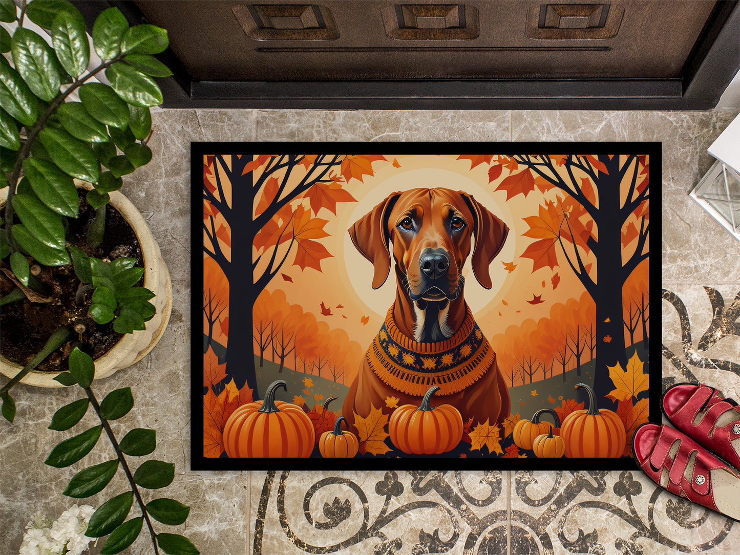 Rhodesian Ridgeback Fall Doormat