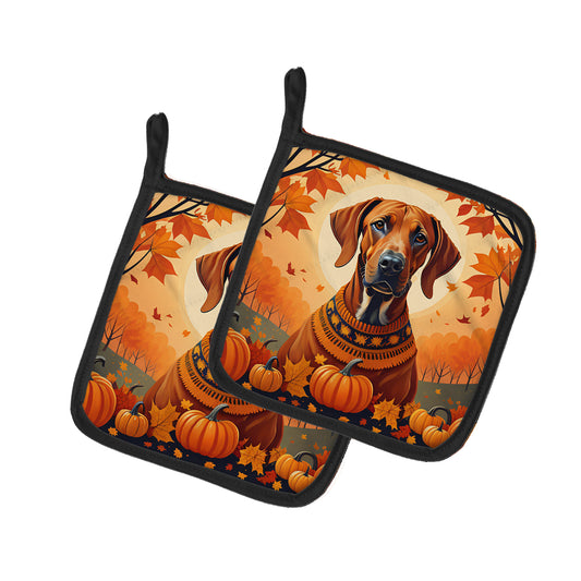 Buy this Rhodesian Ridgeback Fall Pair of Pot Holders