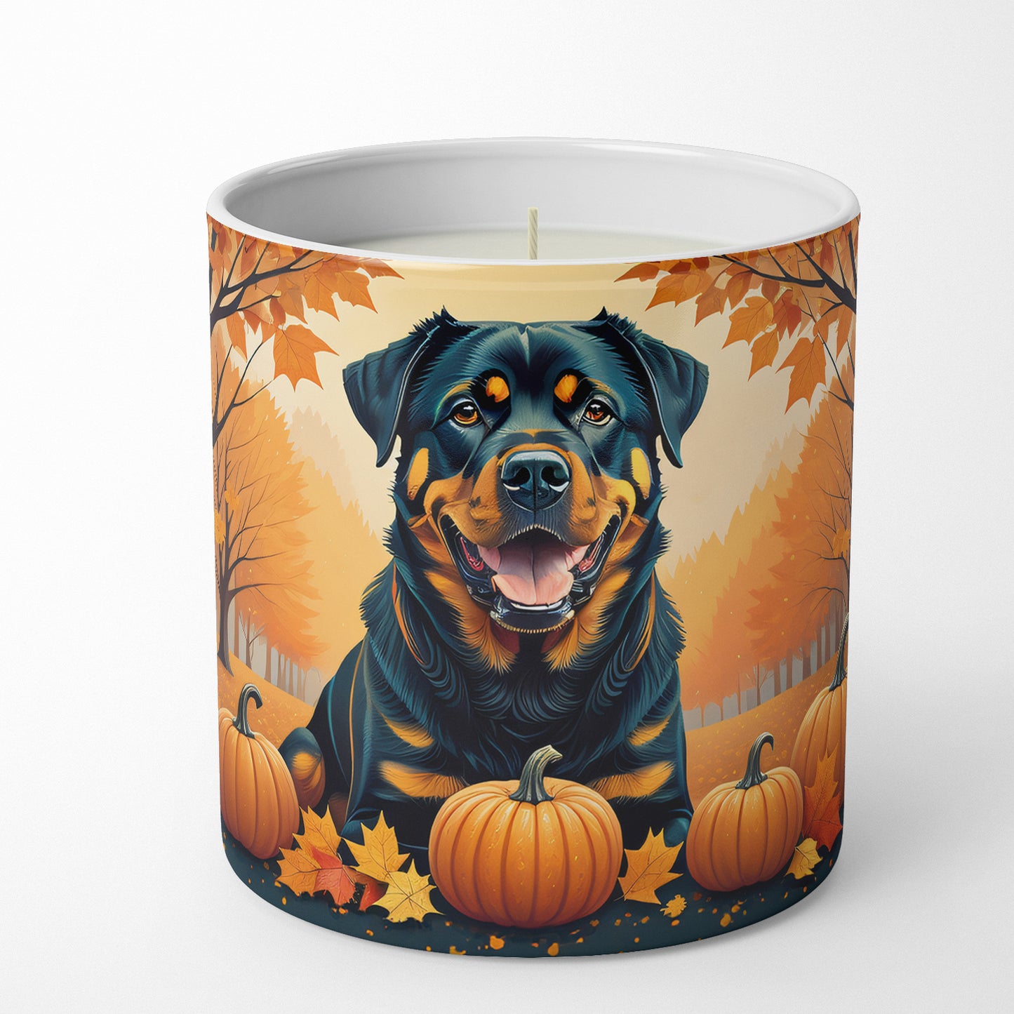 Rottweiler Fall Decorative Soy Candle