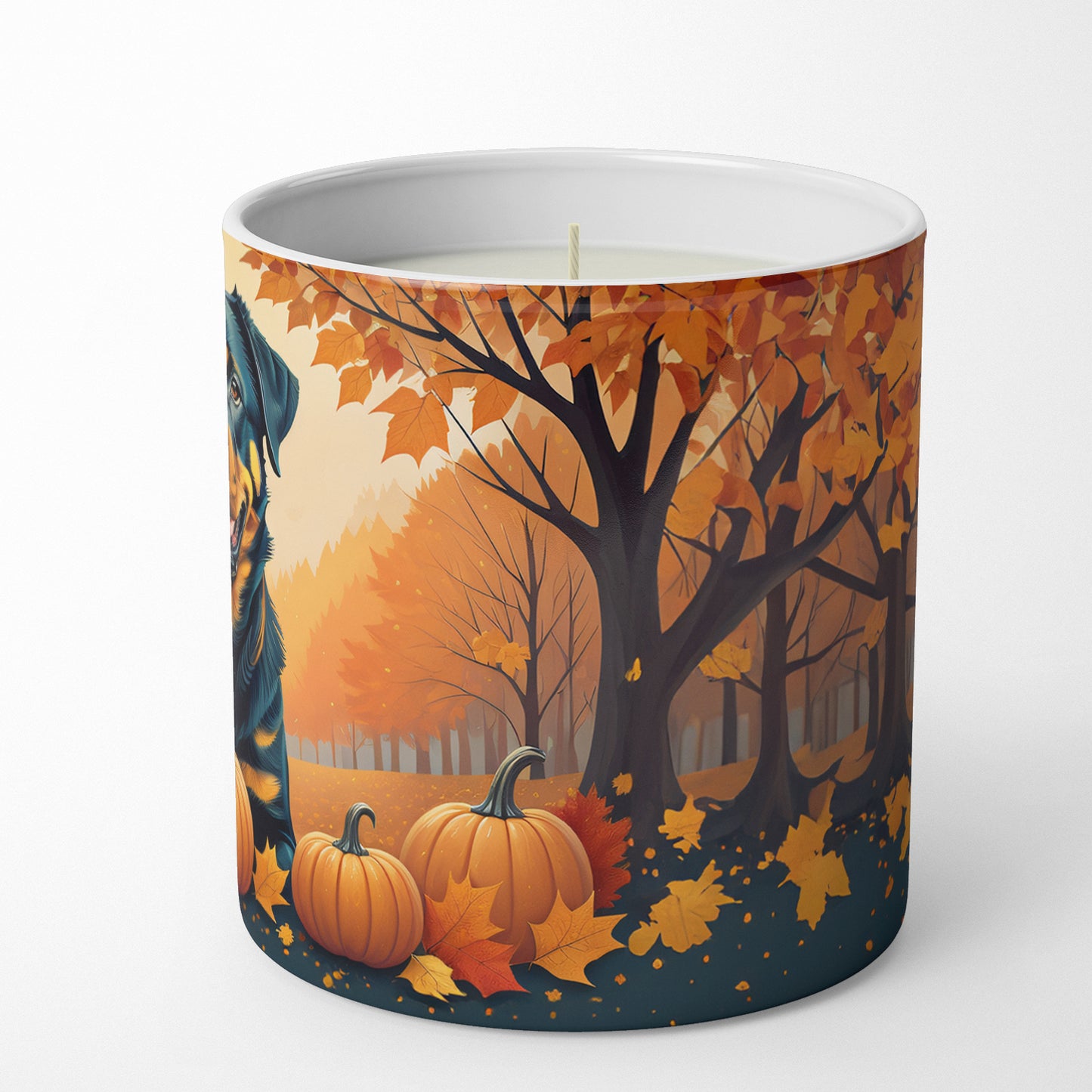 Rottweiler Fall Decorative Soy Candle