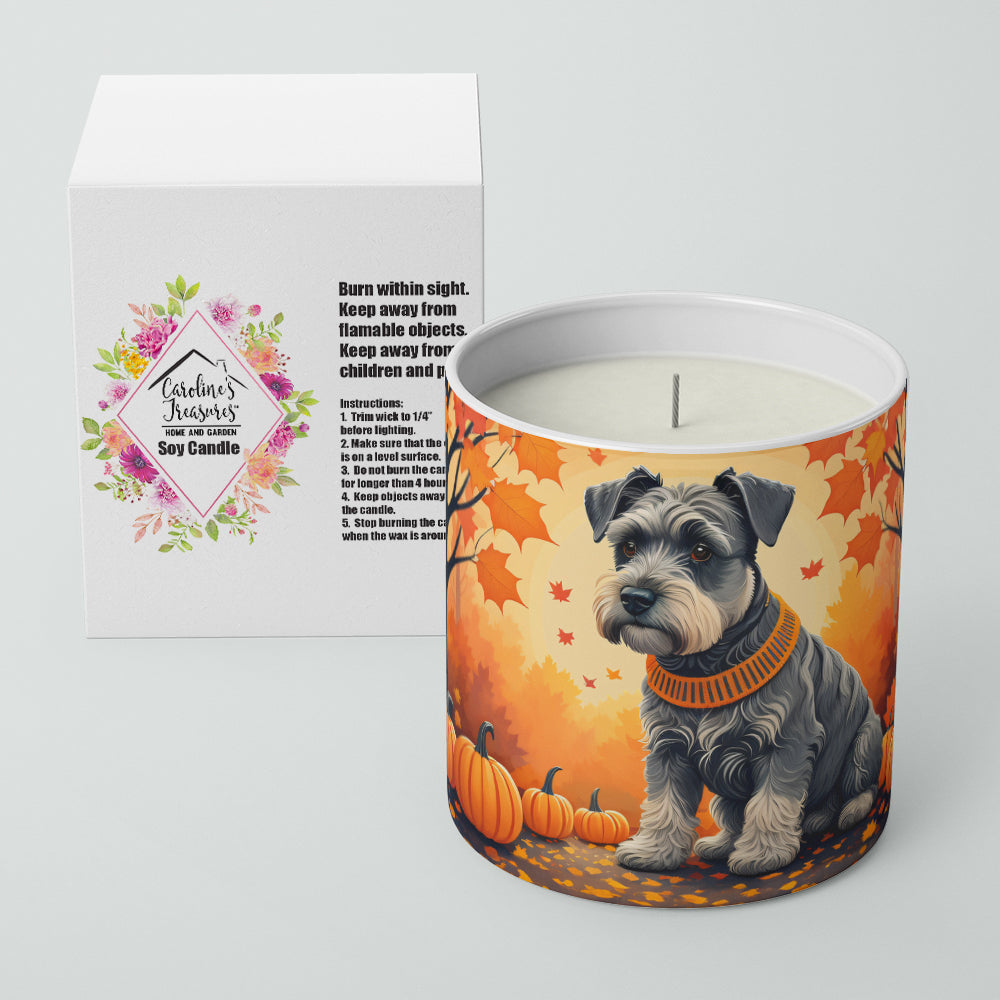 Schnauzer Fall Decorative Soy Candle