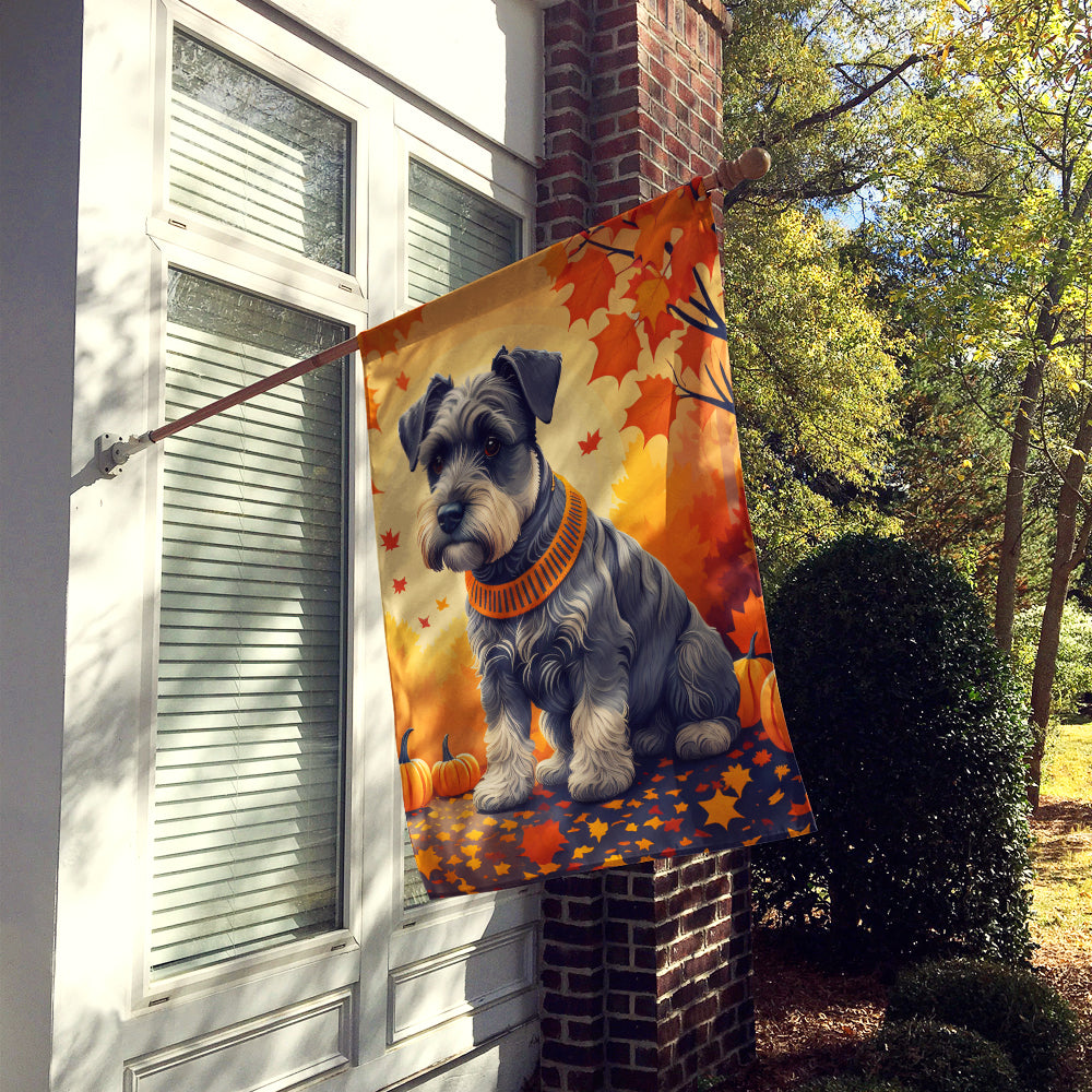 Schnauzer Fall House Flag