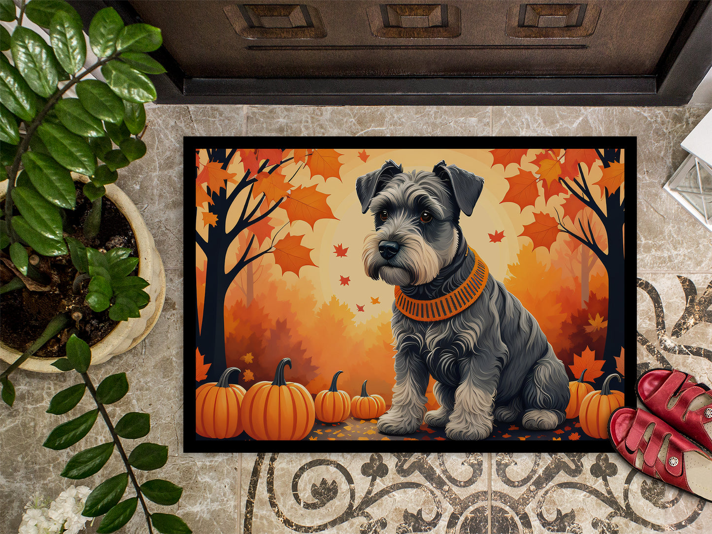 Schnauzer Fall Doormat