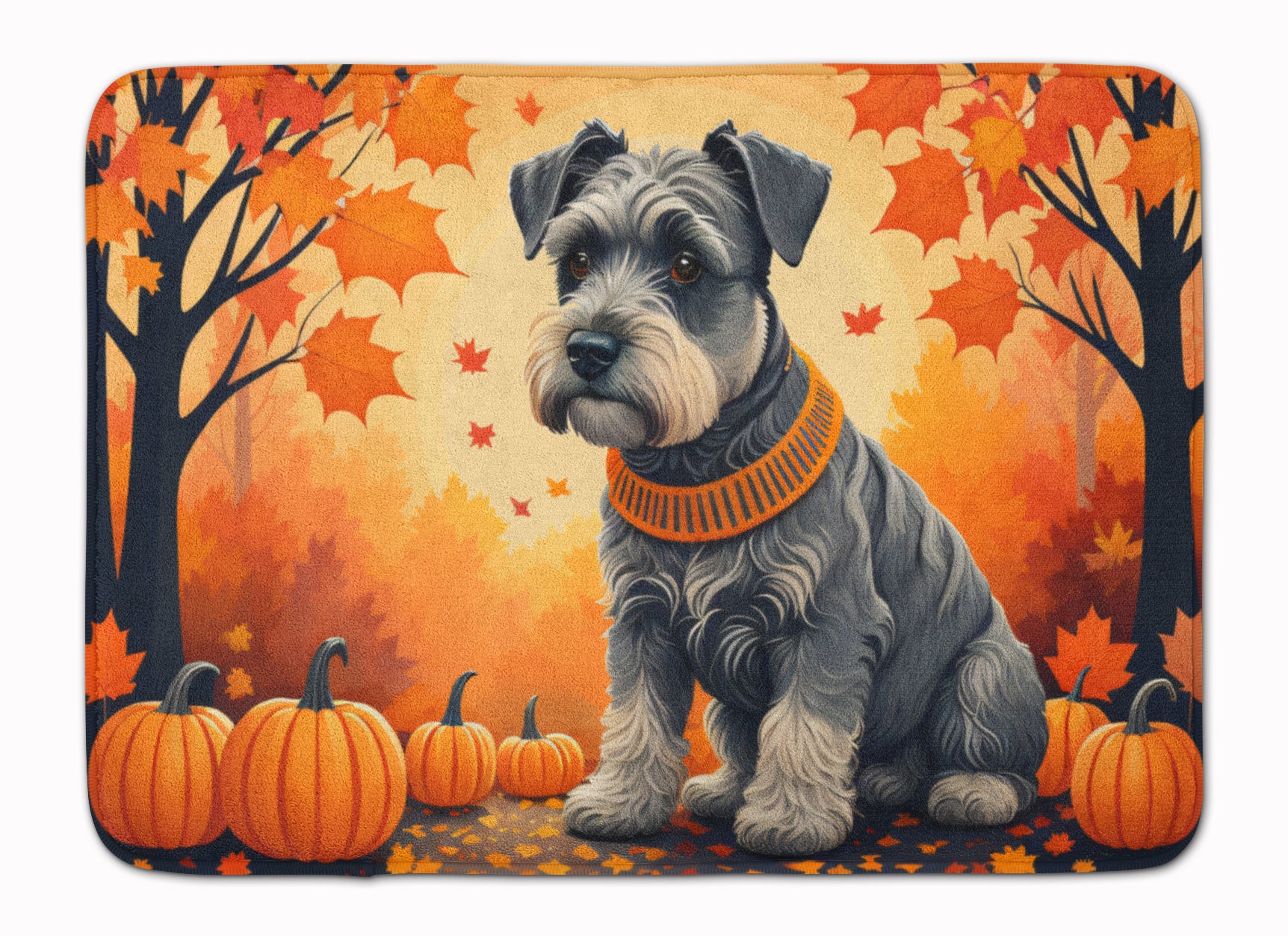 Buy this Schnauzer Fall Memory Foam Kitchen Mat