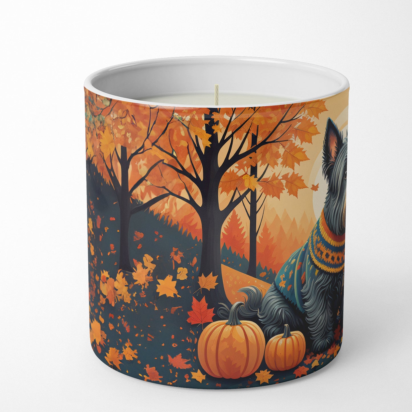 Buy this Scottish Terrier Fall Decorative Soy Candle