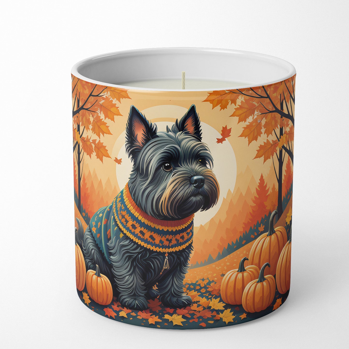 Scottish Terrier Fall Decorative Soy Candle