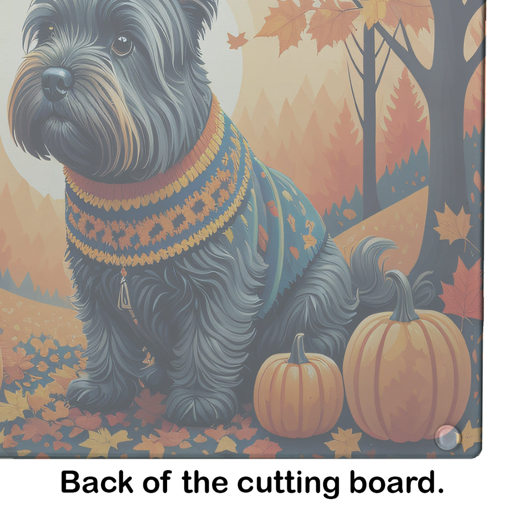 Scottish Terrier Fall Glass Cutting Board