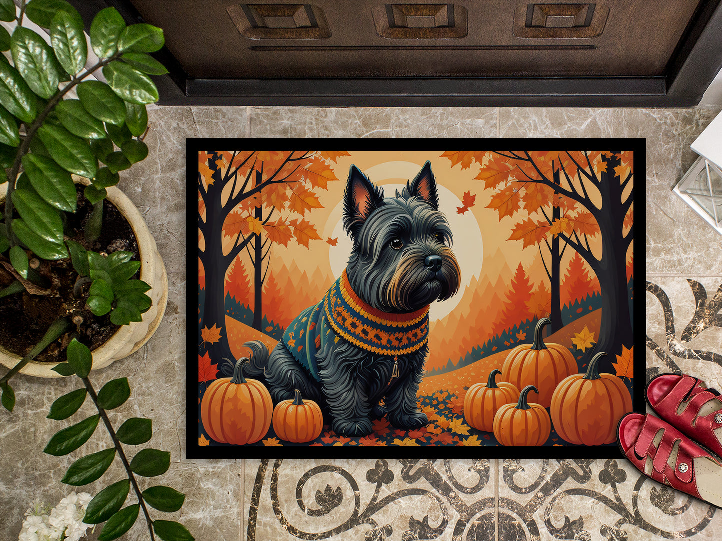 Scottish Terrier Fall Doormat