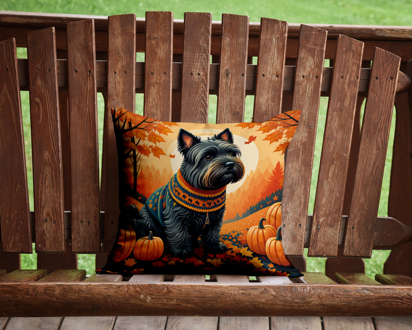 Scottish Terrier Fall Throw Pillow