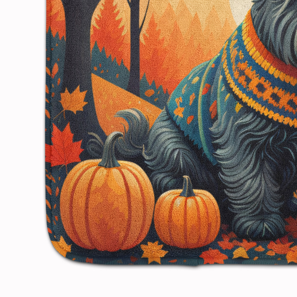 Scottish Terrier Fall Memory Foam Kitchen Mat