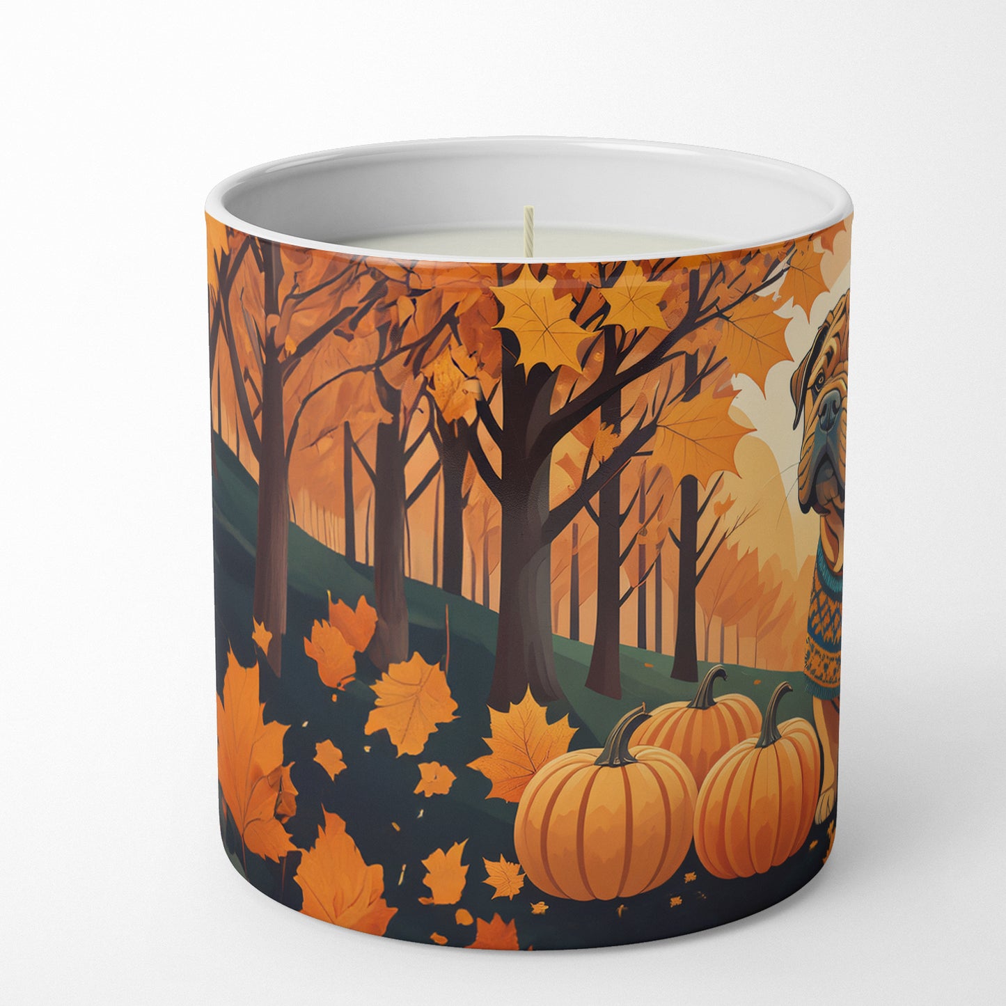 Buy this Shar Pei Fall Decorative Soy Candle