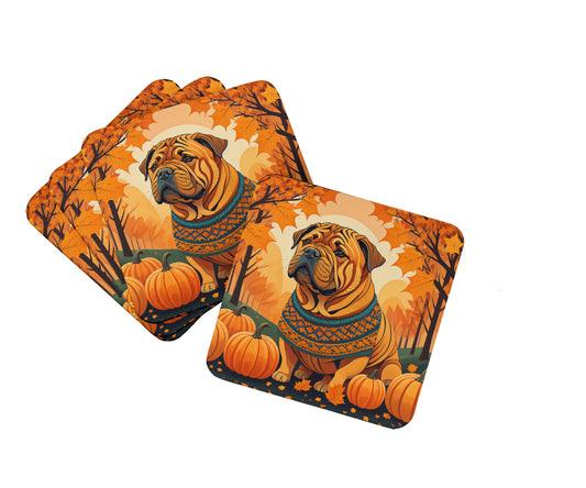 Buy this Shar Pei Fall Foam Coasters