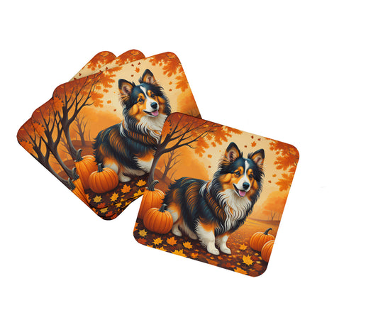 Buy this Sheltie Fall Foam Coasters