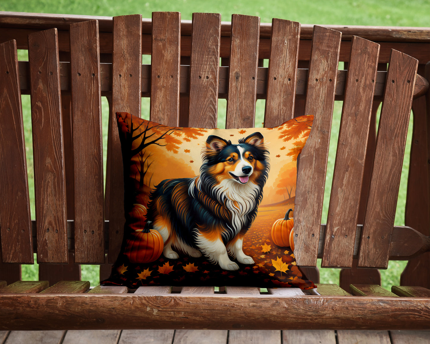 Sheltie Fall Throw Pillow