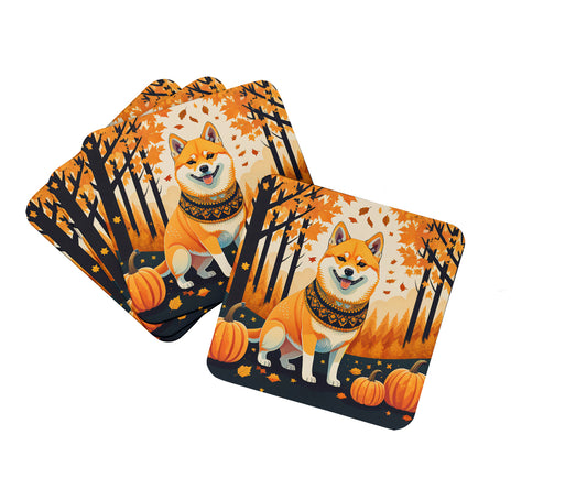 Buy this Shiba Inu Fall Foam Coasters