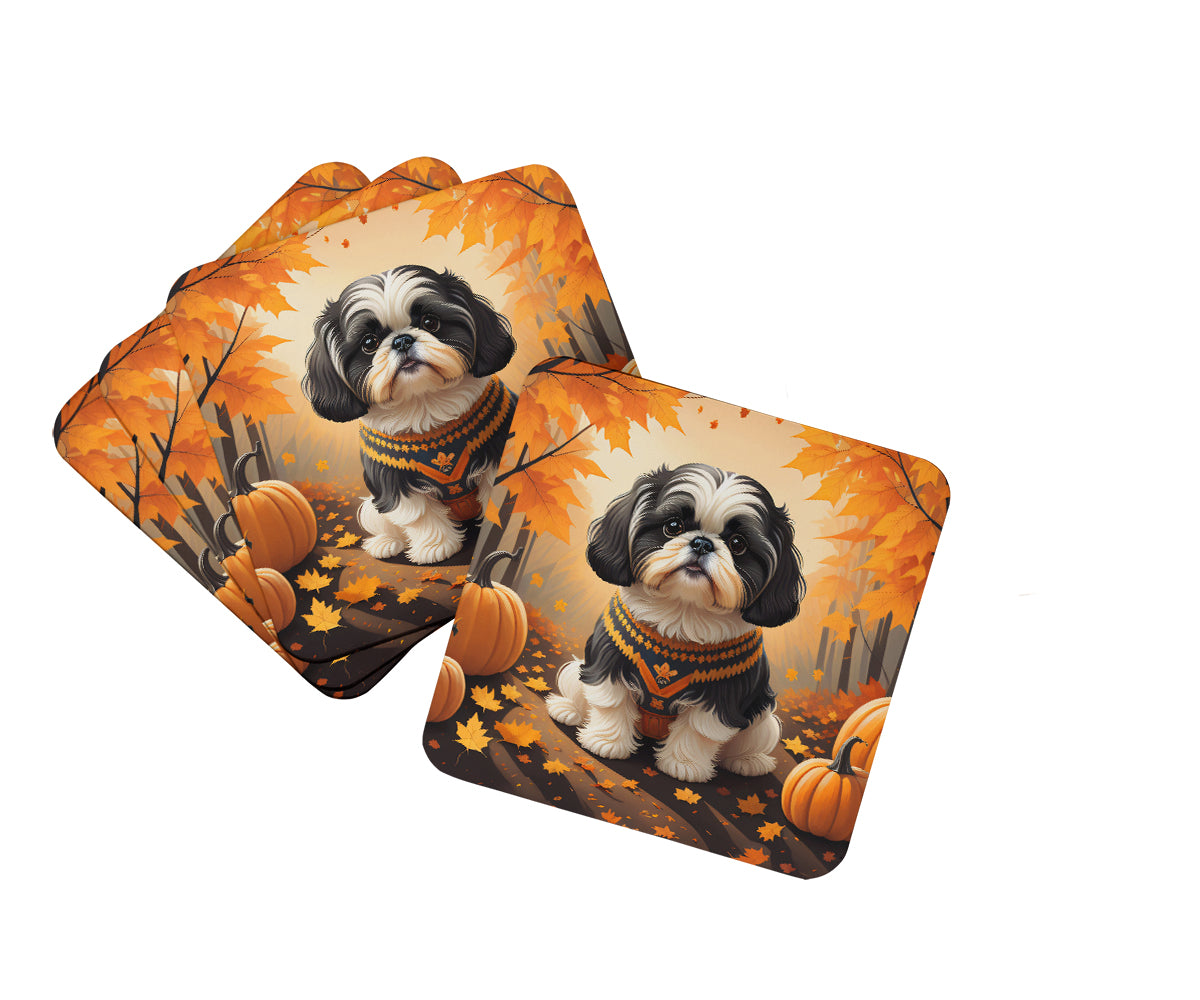 Buy this Shih Tzu Fall Foam Coasters