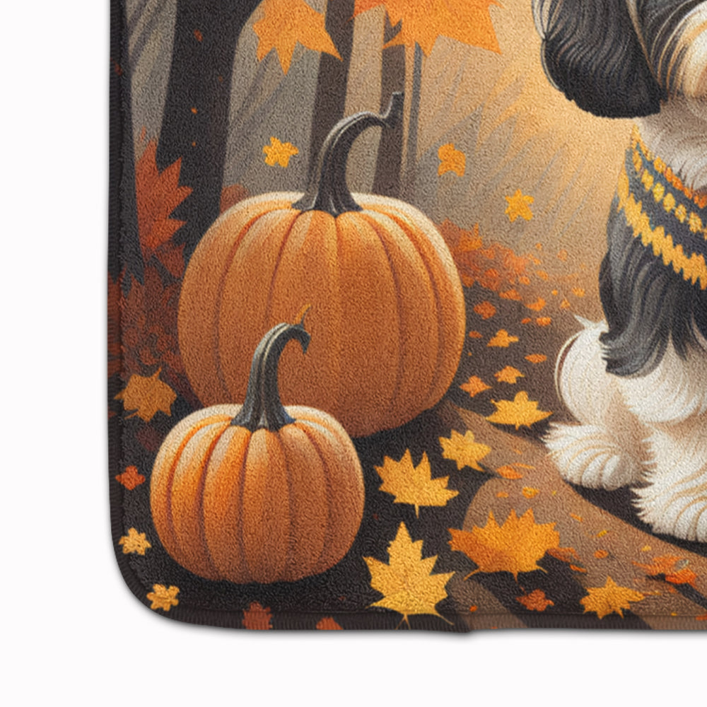Shih Tzu Fall Memory Foam Kitchen Mat