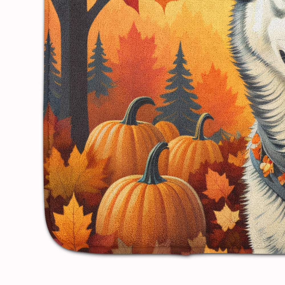 Siberian Husky Fall Memory Foam Kitchen Mat