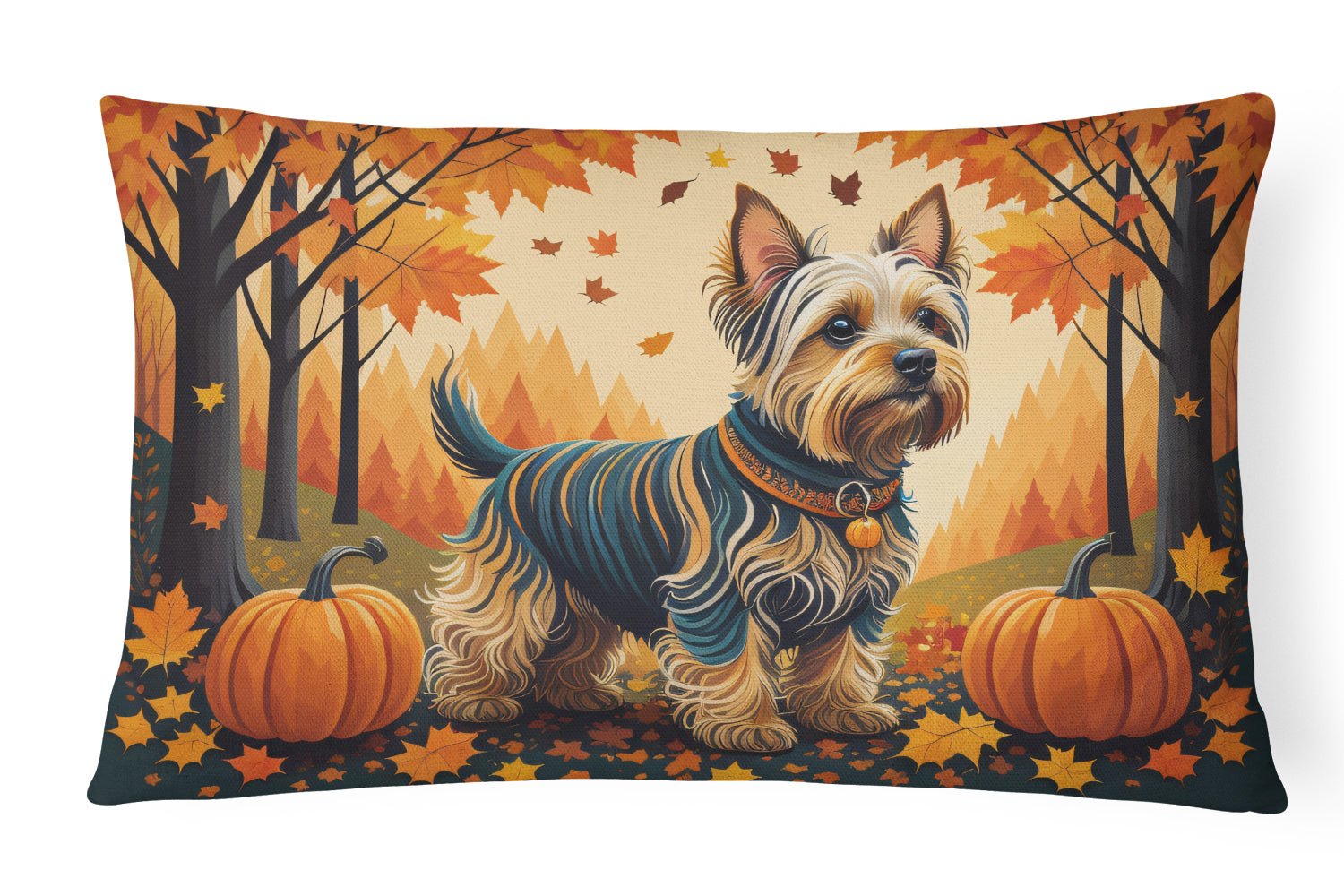 Buy this Silky Terrier Fall Throw Pillow