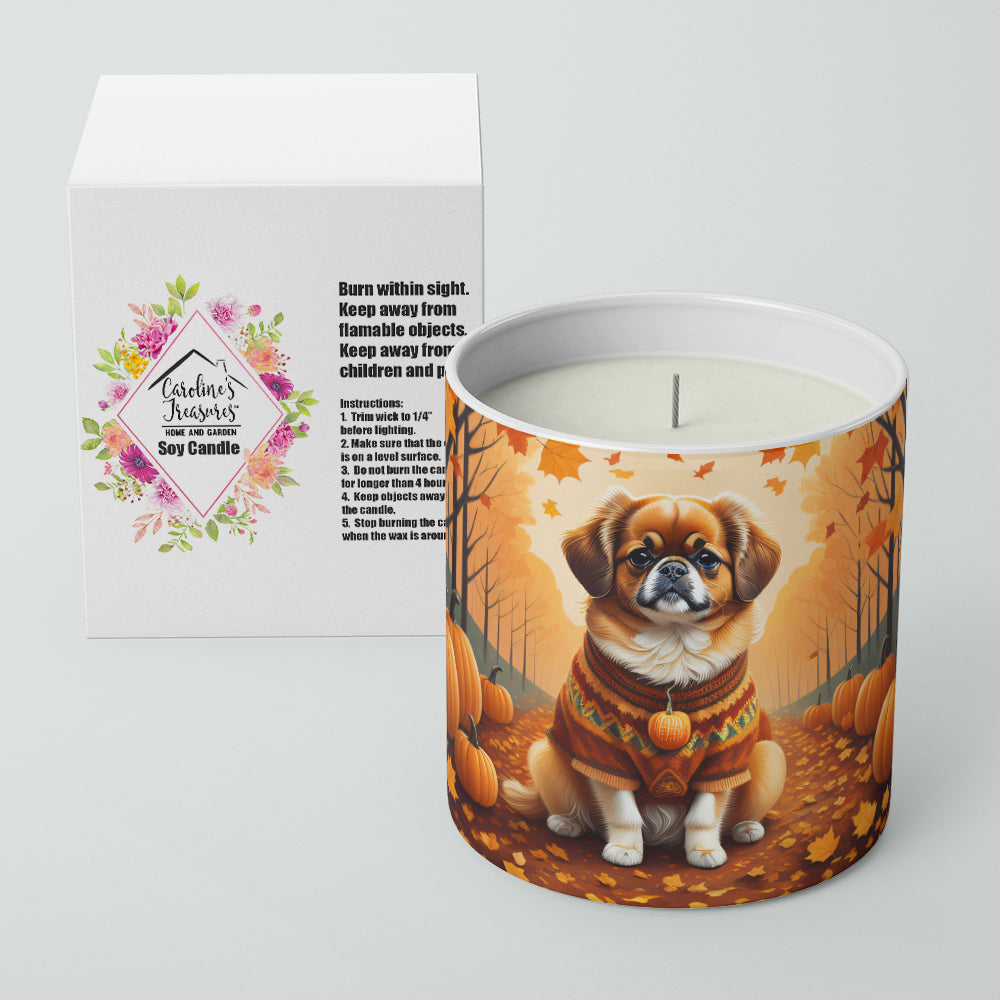 Tibetan Spaniel Fall Decorative Soy Candle