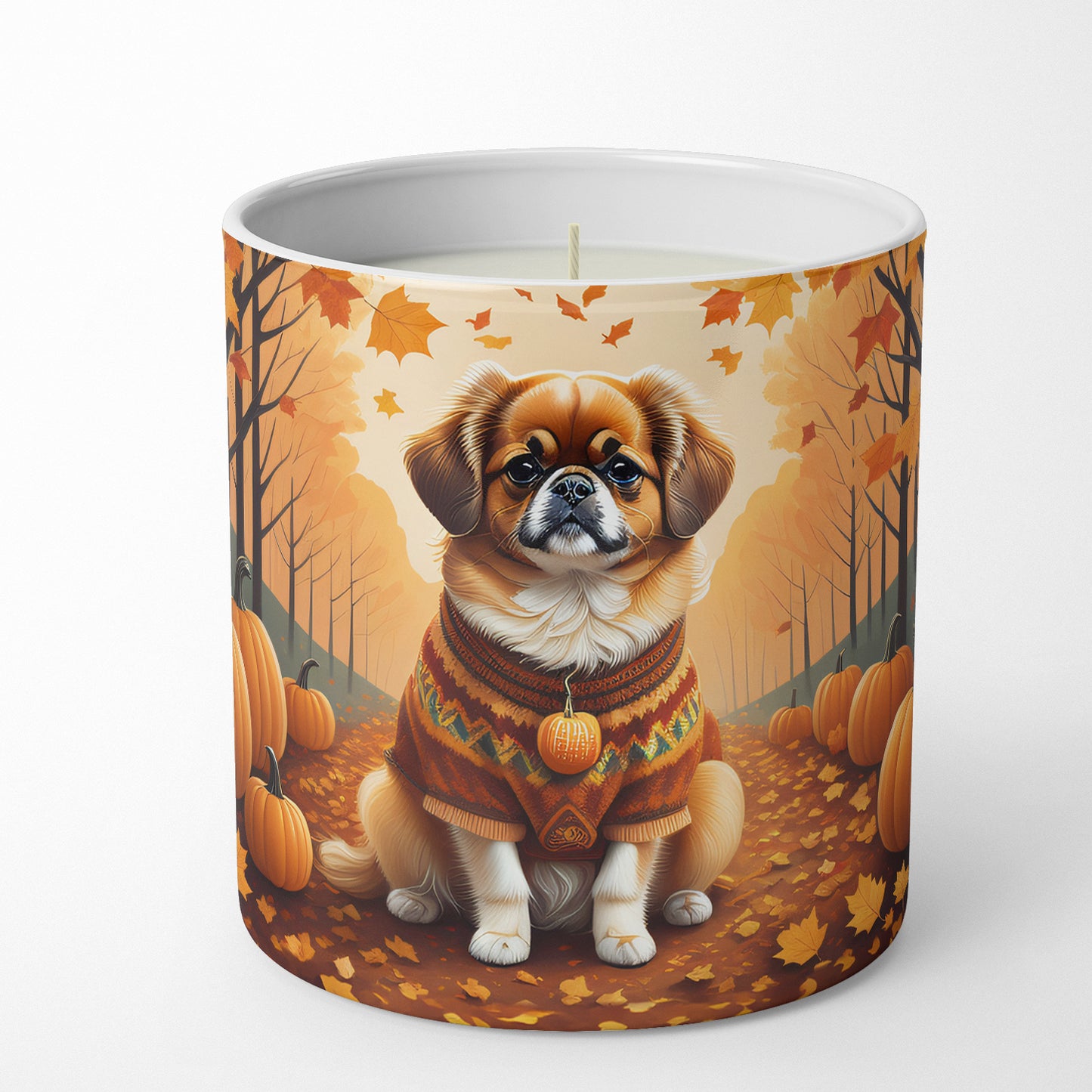 Tibetan Spaniel Fall Decorative Soy Candle