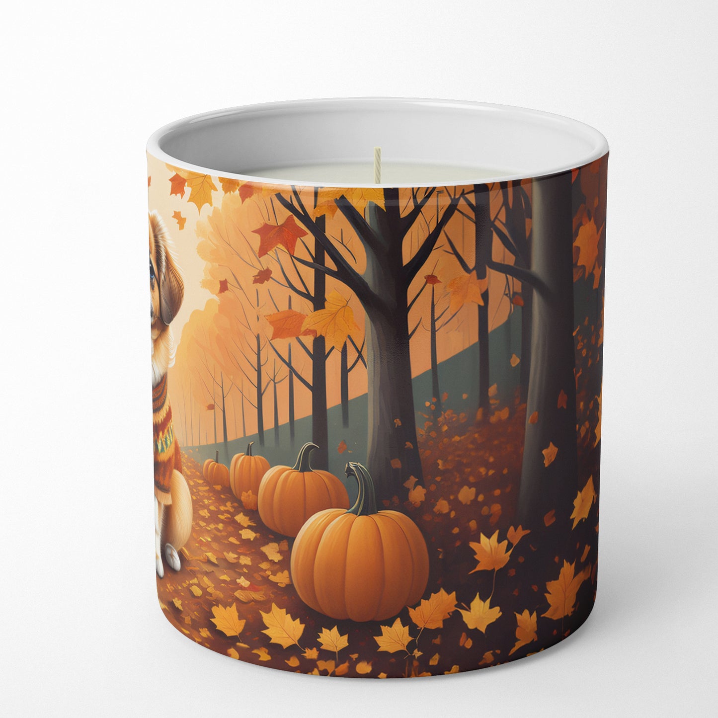 Tibetan Spaniel Fall Decorative Soy Candle