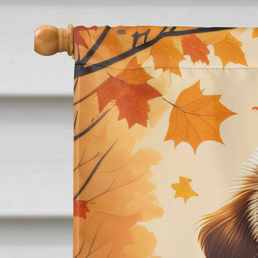 Tibetan Spaniel Fall House Flag