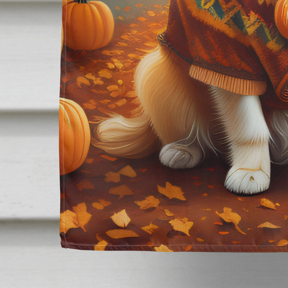 Tibetan Spaniel Fall House Flag