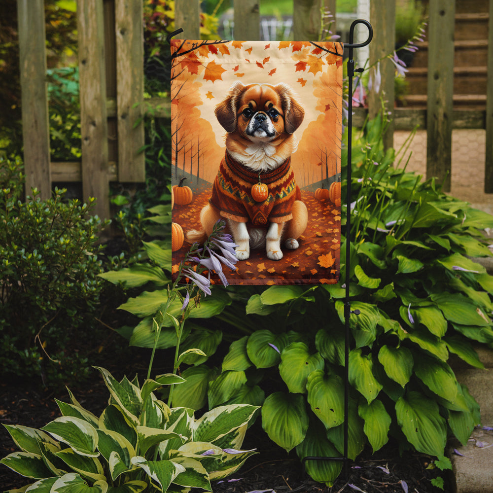 Tibetan Spaniel Fall Garden Flag