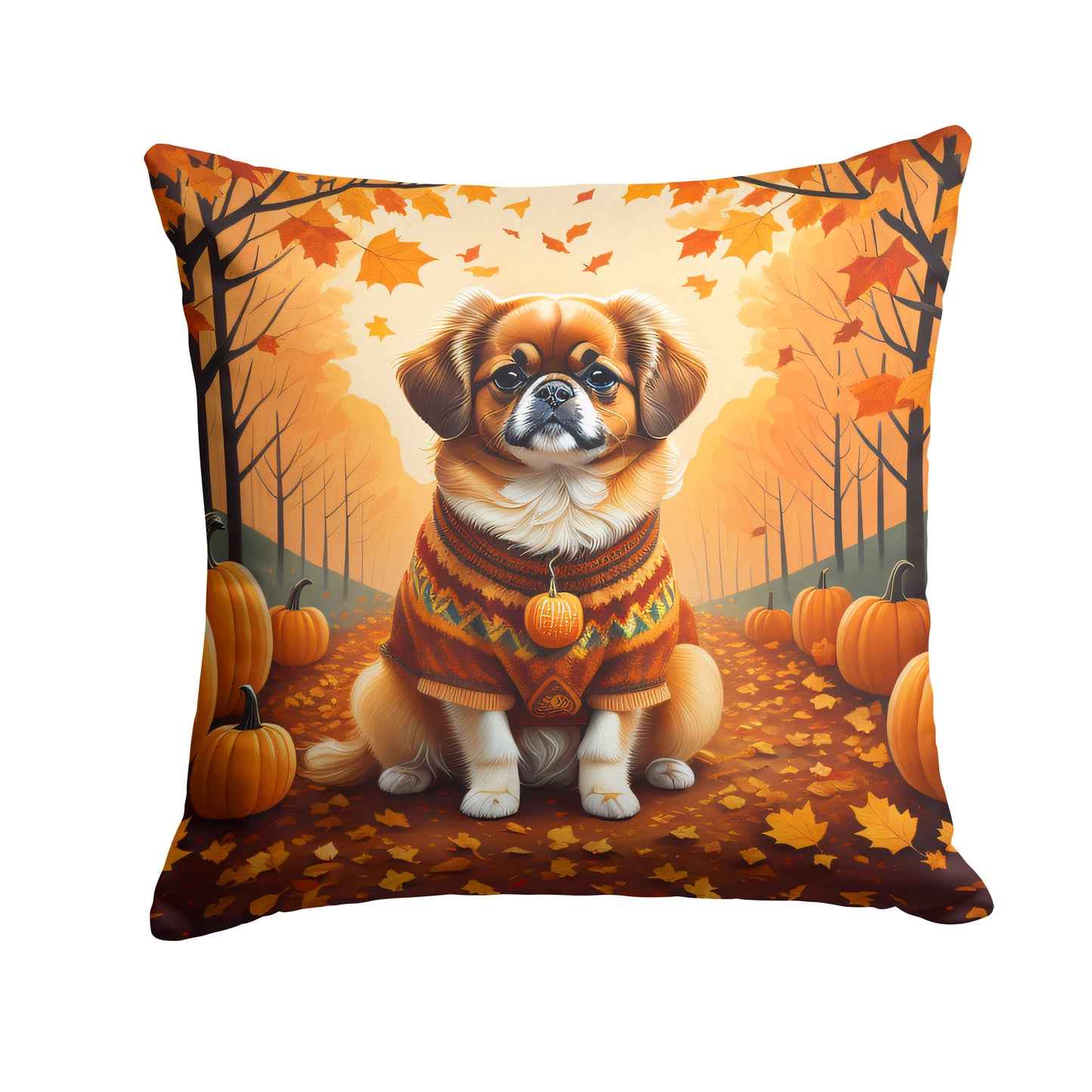 Buy this Tibetan Spaniel Fall Throw Pillow