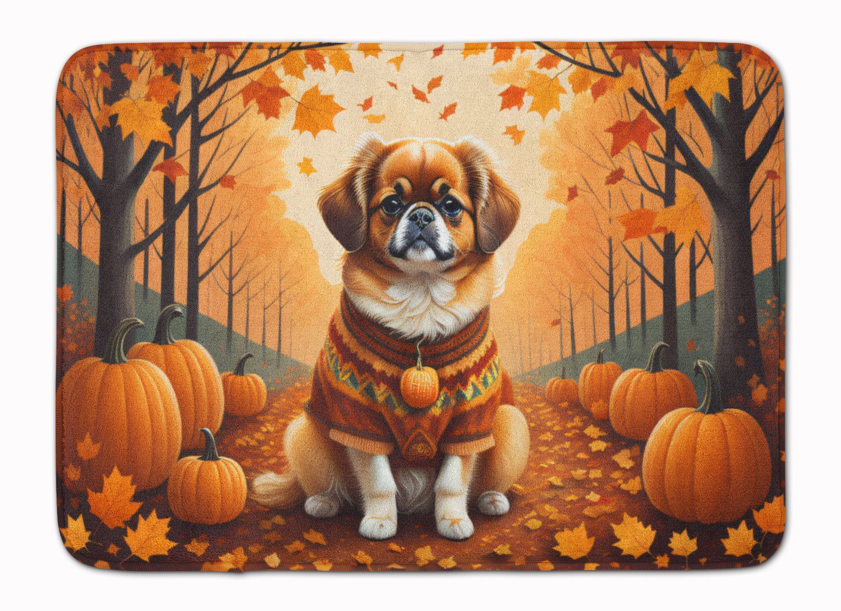 Buy this Tibetan Spaniel Fall Memory Foam Kitchen Mat