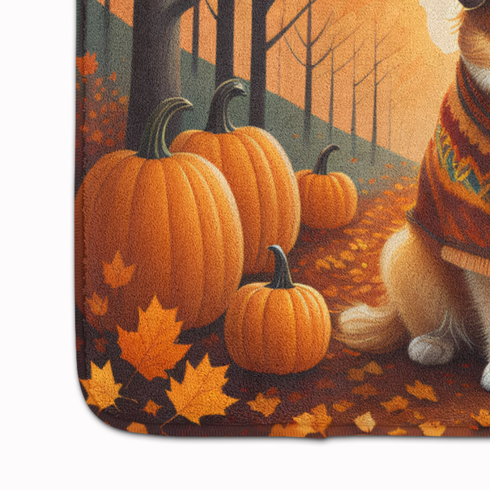 Tibetan Spaniel Fall Memory Foam Kitchen Mat