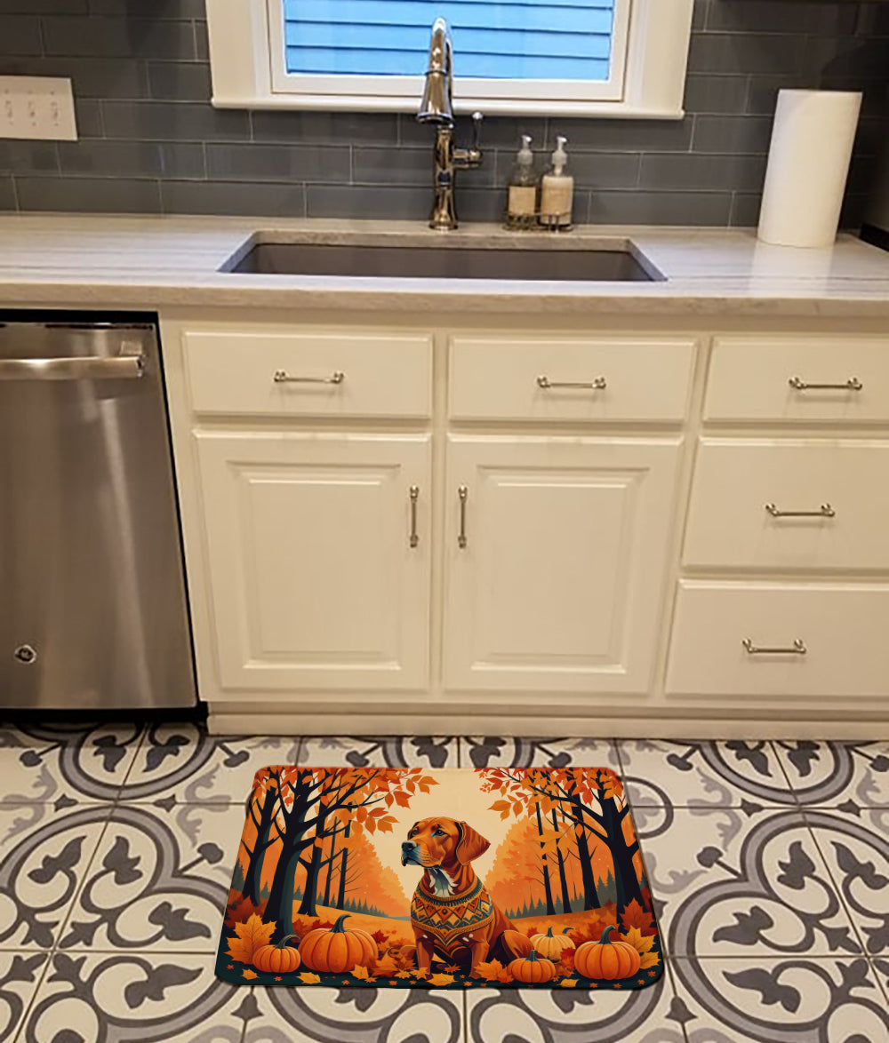 Vizsla Fall Memory Foam Kitchen Mat