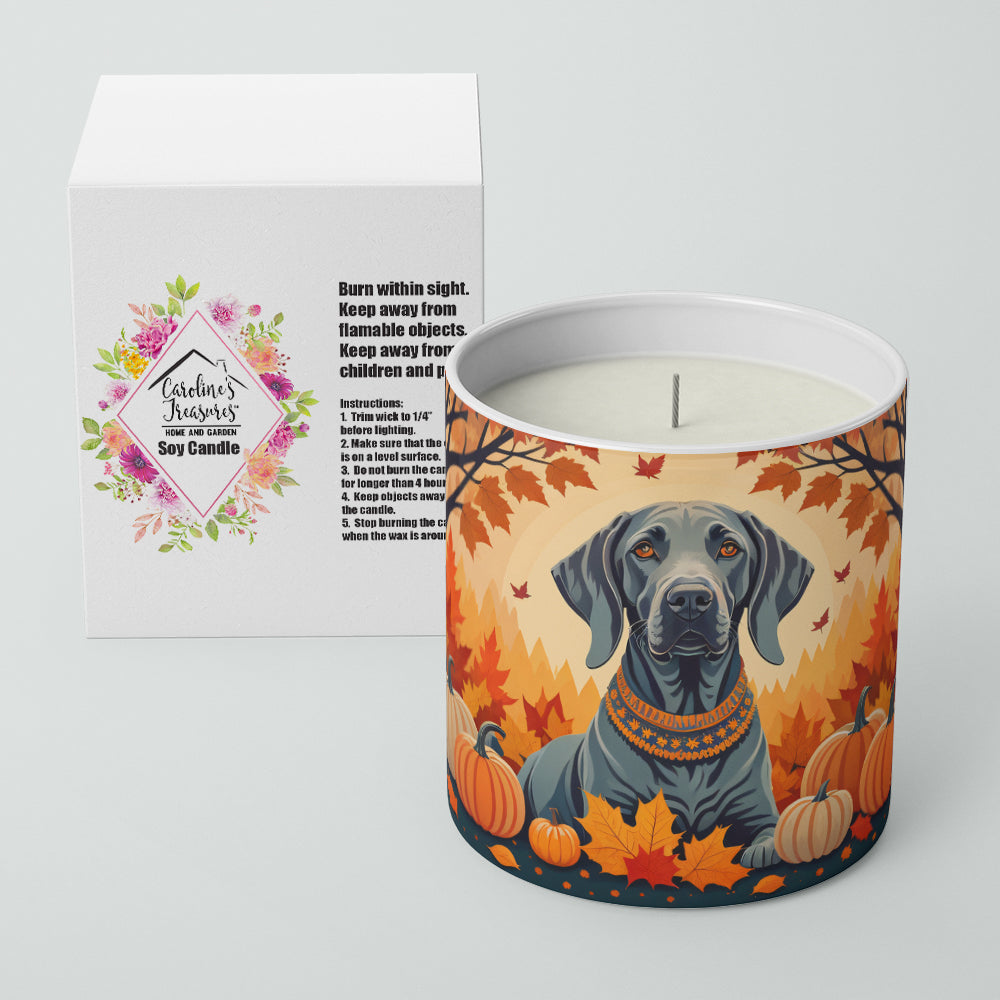 Weimaraner Fall Decorative Soy Candle